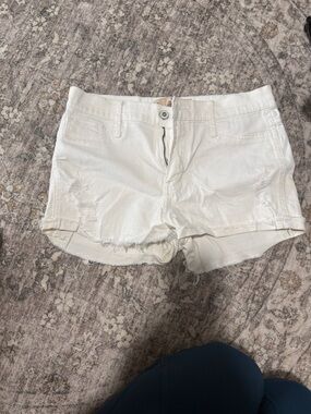 White Distressed Women’s Denim Shorts